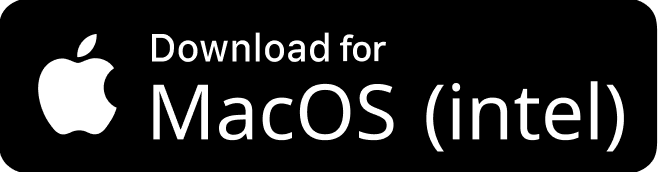 Apple logo with text 'Download for MacOS (intel)' on black background.