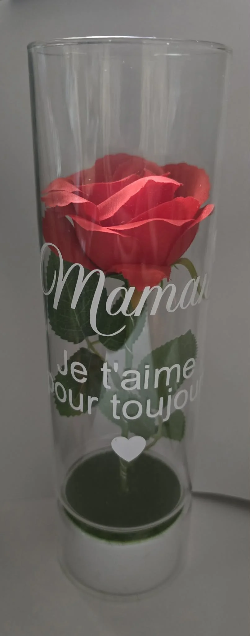 Rose éternelle LED ( cadeau fête des mères )
