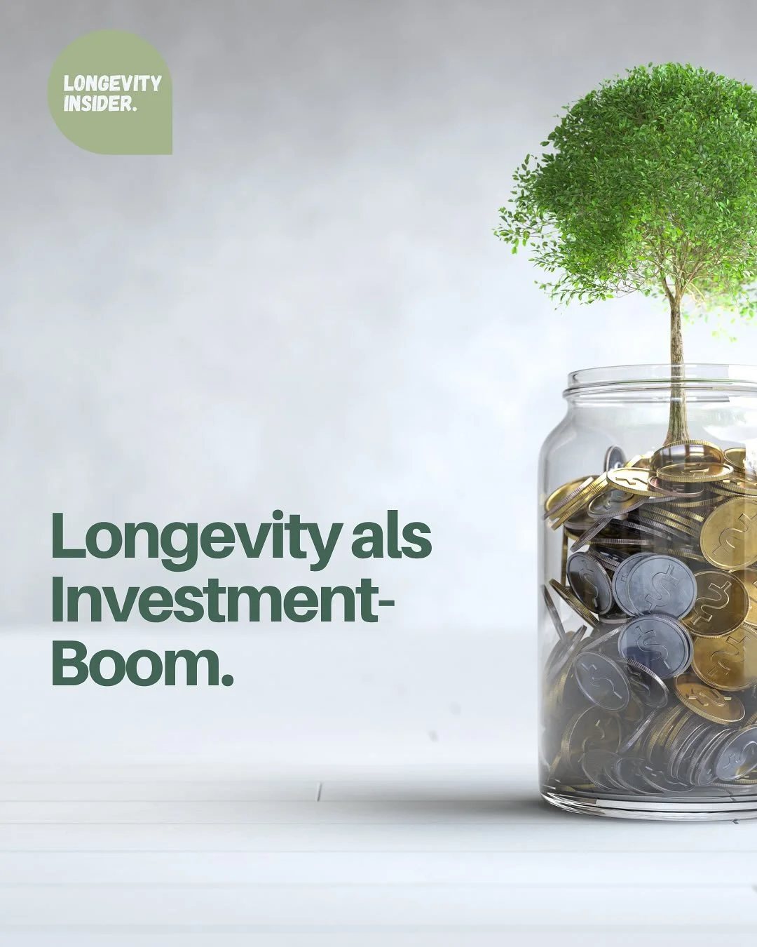 💸 Longevity als Investment-Boom
 Allein 2025 flossen mehrere Milliarden Dollar in Startups rund um Anti-Aging, Biotech und Pr&auml;vention.
 👉 Top-Investoren sehen hier die n&auml;chste gro&szlig;e Welle nach KI.
Quelle: https://longevity.technolog
