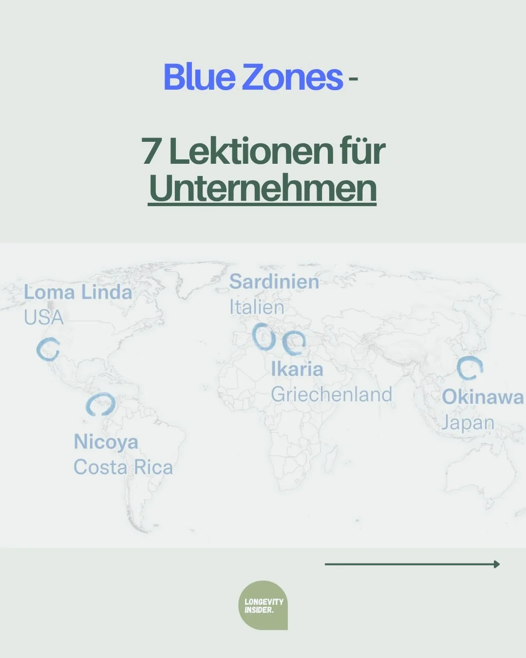 In den Blue Zones werden Menschen &uuml;berdurchschnittlich alt &ndash; und bleiben dabei gesund und aktiv.
Aber was k&ouml;nnen Unternehmen von Okinawa, Sardinien und Co. lernen?

#BlueZones #Longevity #IKIGAI #EmployerBranding #LongevityInsider