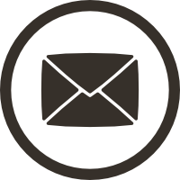 Envelope icon inside a circle