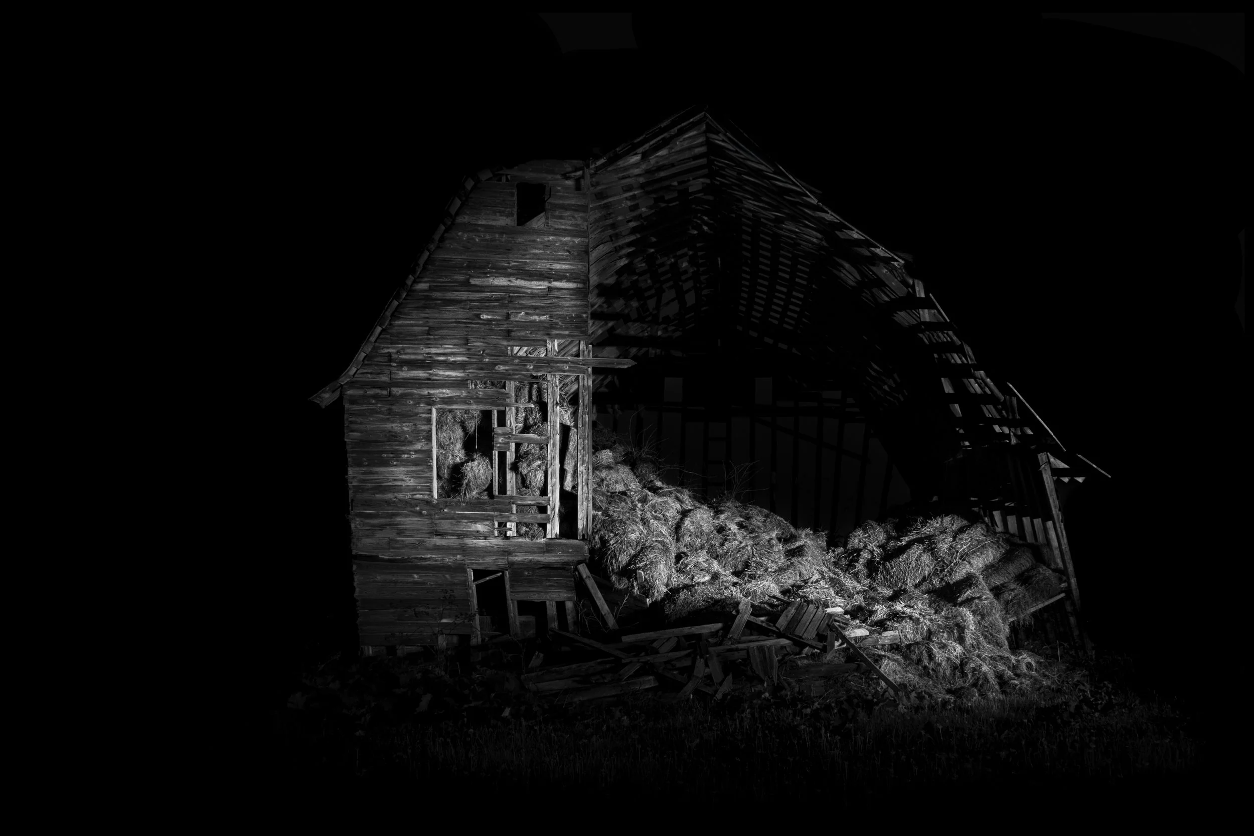 Kept
The hay consumes it. The hay retains it.