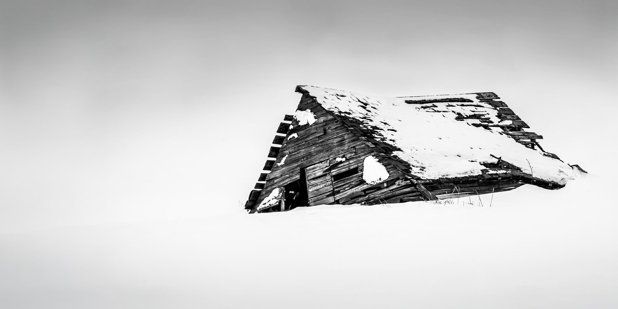 Giving Way
The snow wants to consume it. The house refuses.