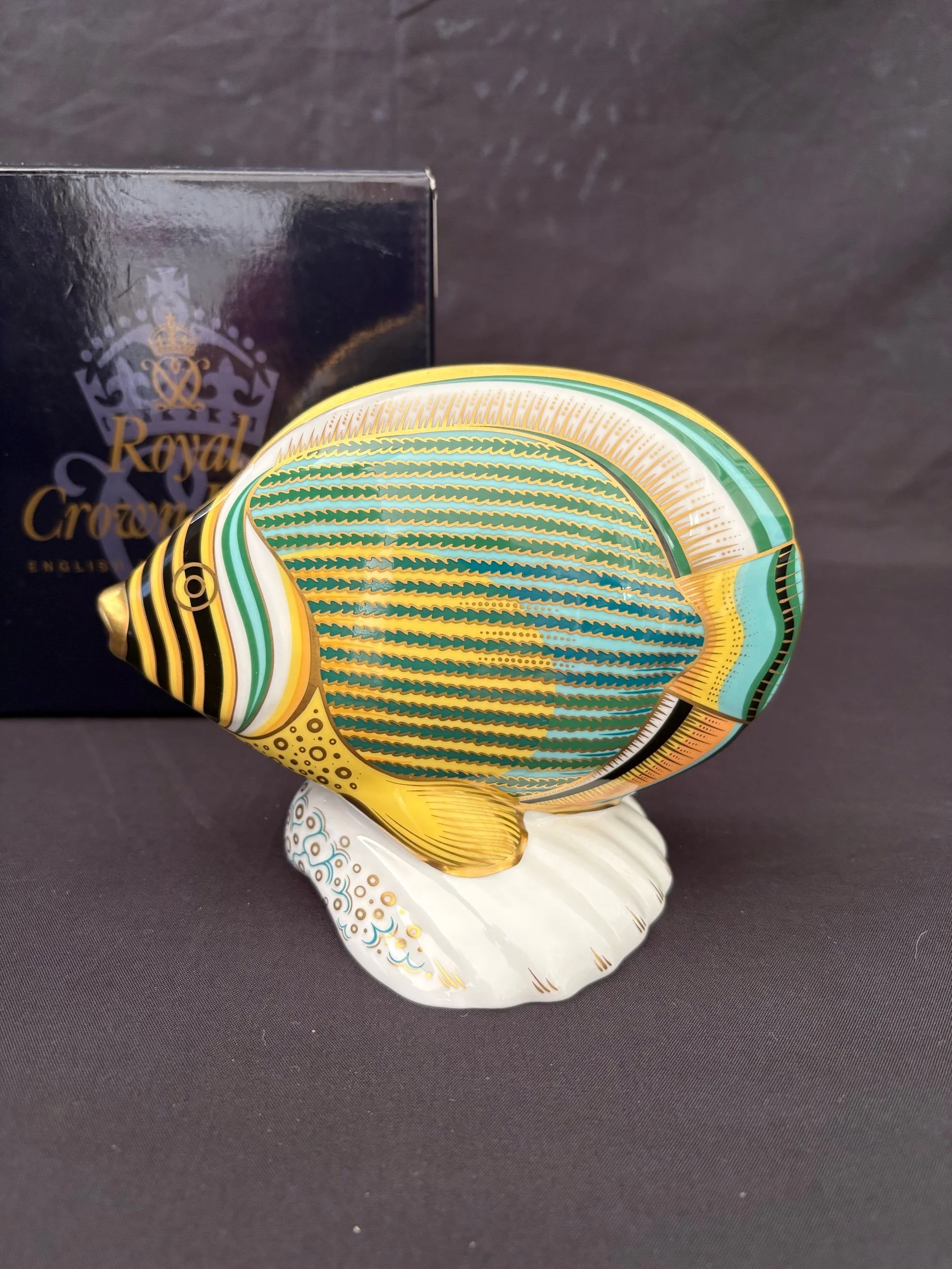 A Royal Crown Derby Striped Fish