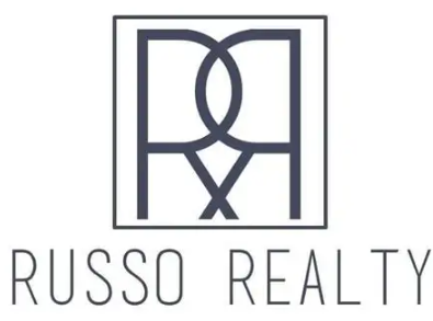 Logo for Russo Realty featuring stylized initials 'RR' inside a square with the company name below.
