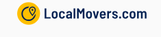 Logo of Local Movers.com with a yellow location pin icon