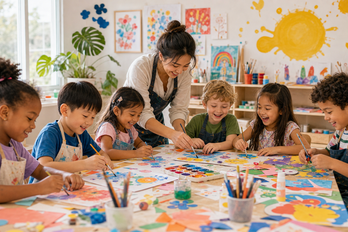 Guided art time at UBABY COLOR