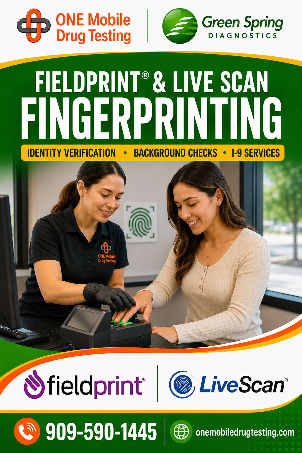 Fieldprint, Livescan fingerprinting service