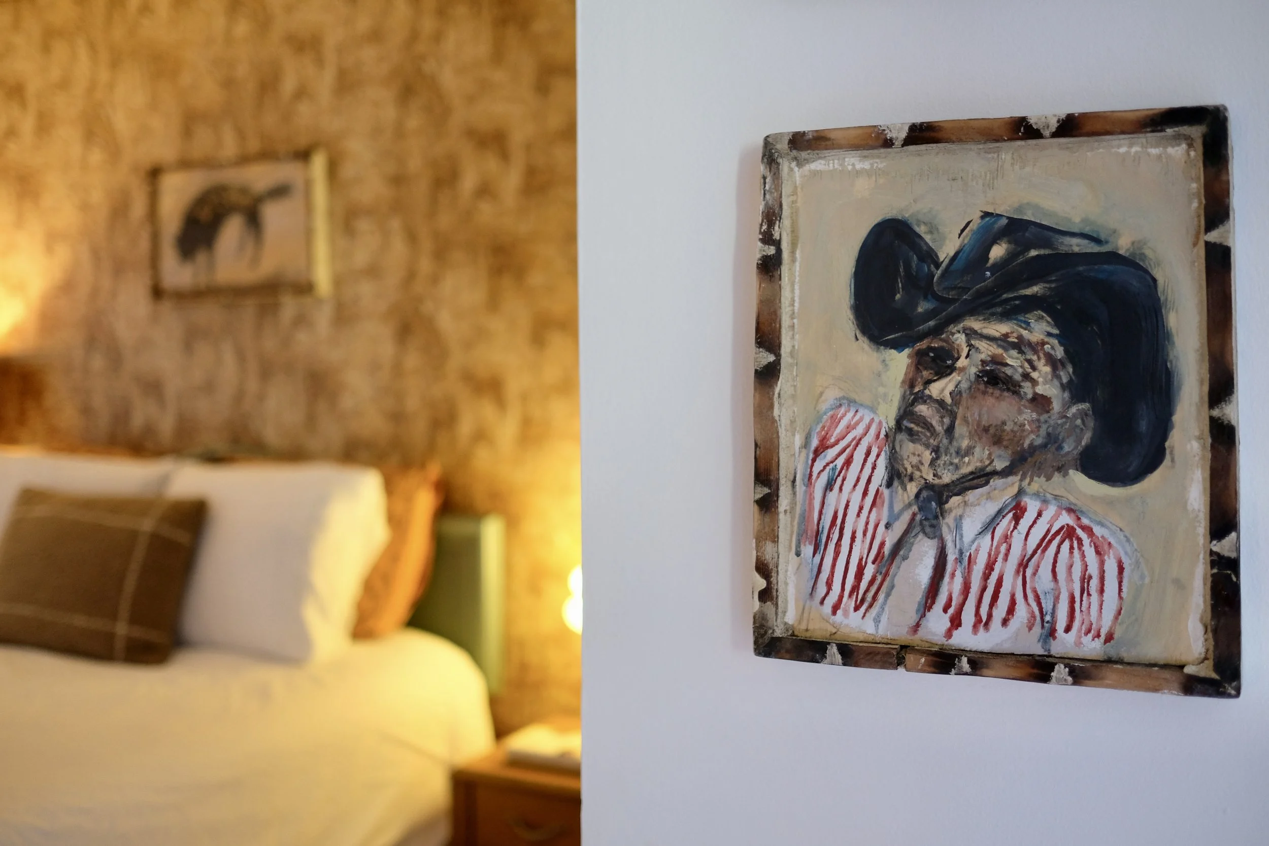 Room for Strangers hospitality and exhibition concept in Hot Springs, Arkansas, featuring artwork by George Zupp.