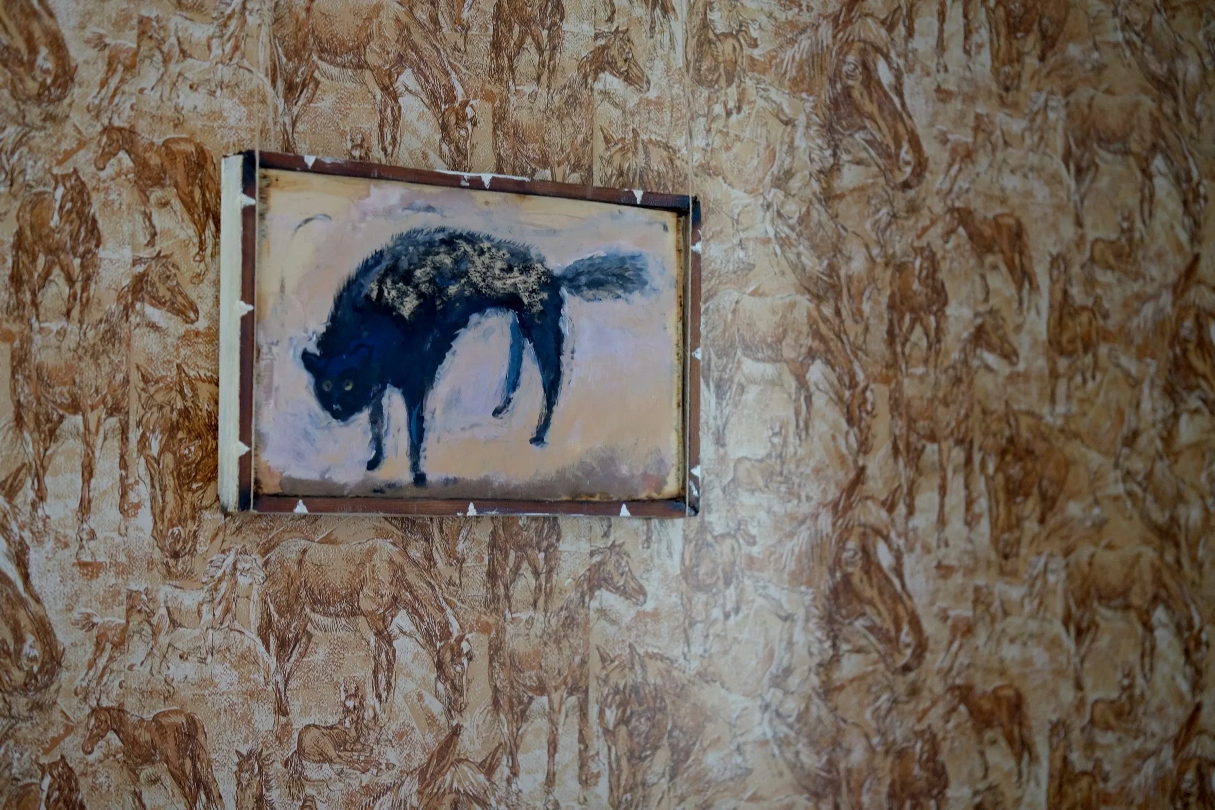 George Zupp’s Black Cat installed in Room 11 at Dame Fortune’s Cottage Court in Hot Springs, Arkansas.