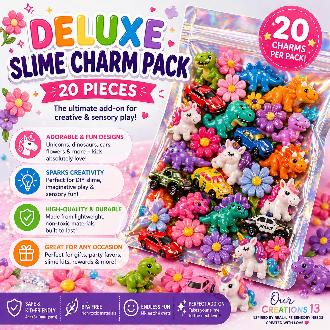 Deluxe Slime Charm Pack (20 Pieces)