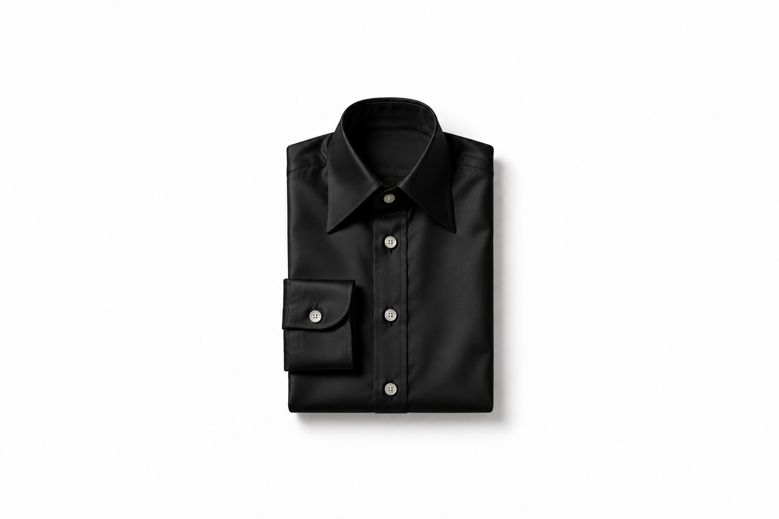 Folded Black Satin Dress Shirt.png
