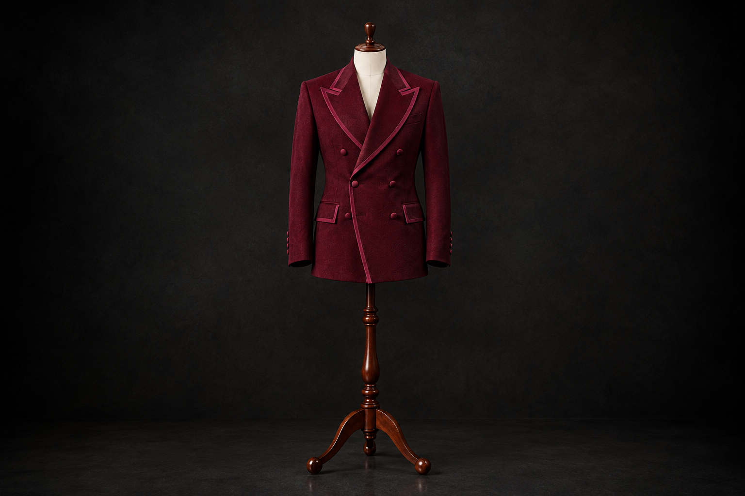 Burgundy Blazer on Wooden Mannequin.png