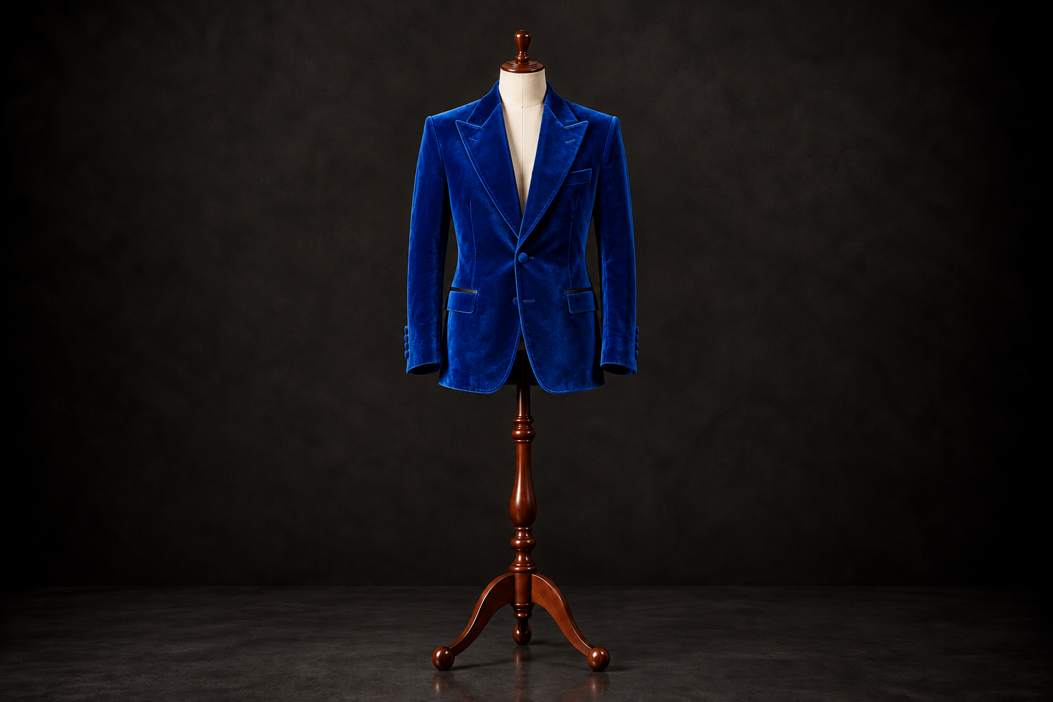 Royal Blue Velvet Tailored Blazer.png
