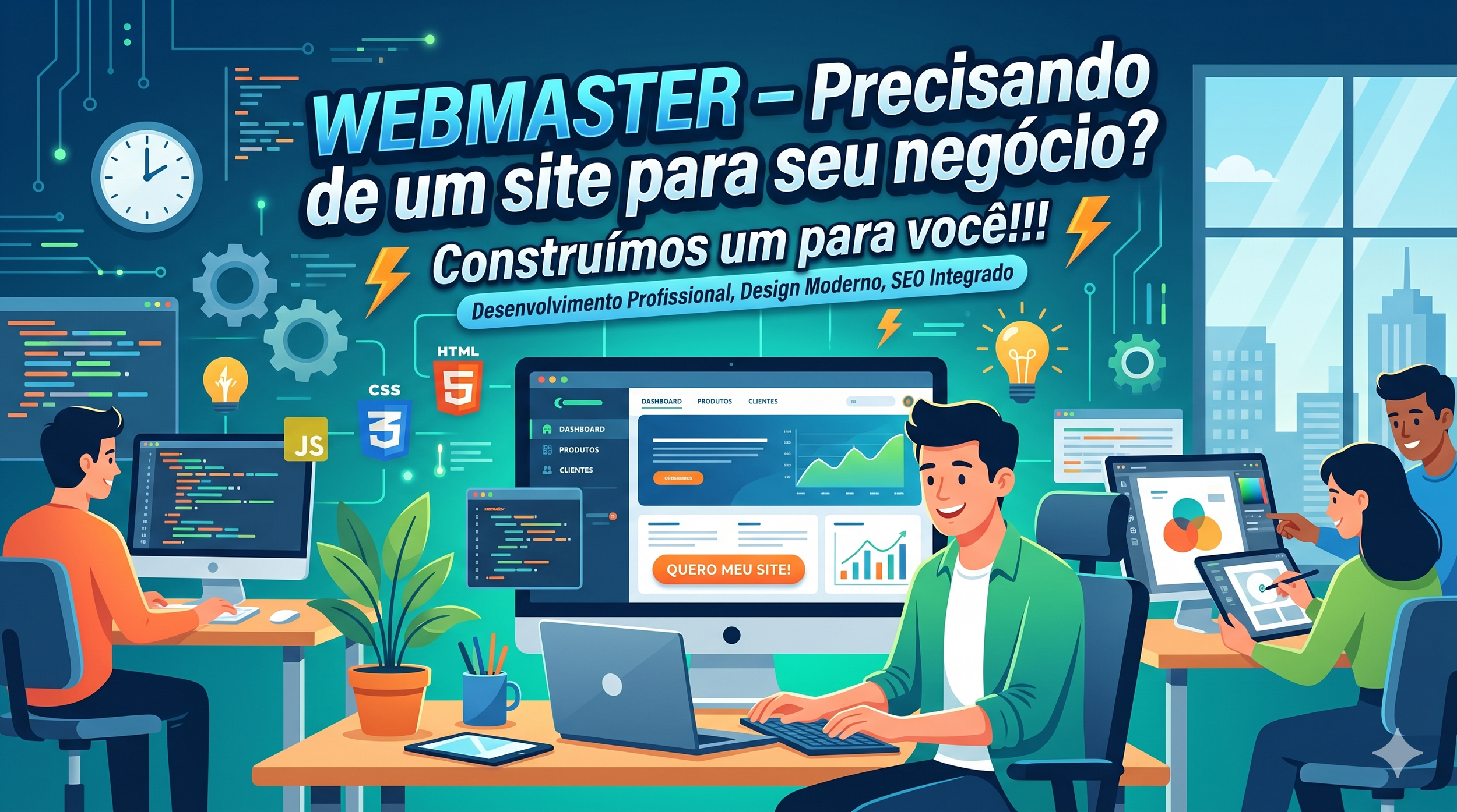 🌐 Webmaster: Precisa de um site para o seu negócio? Nós construímos para você!