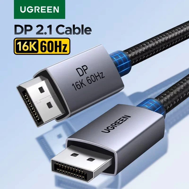 UGREEN DisplayPort Cable DP 2.1 16K 8K 4K 60Hz HDR Video Audio Cable for PC Laptop TV Monitor Projector Camera Display Port