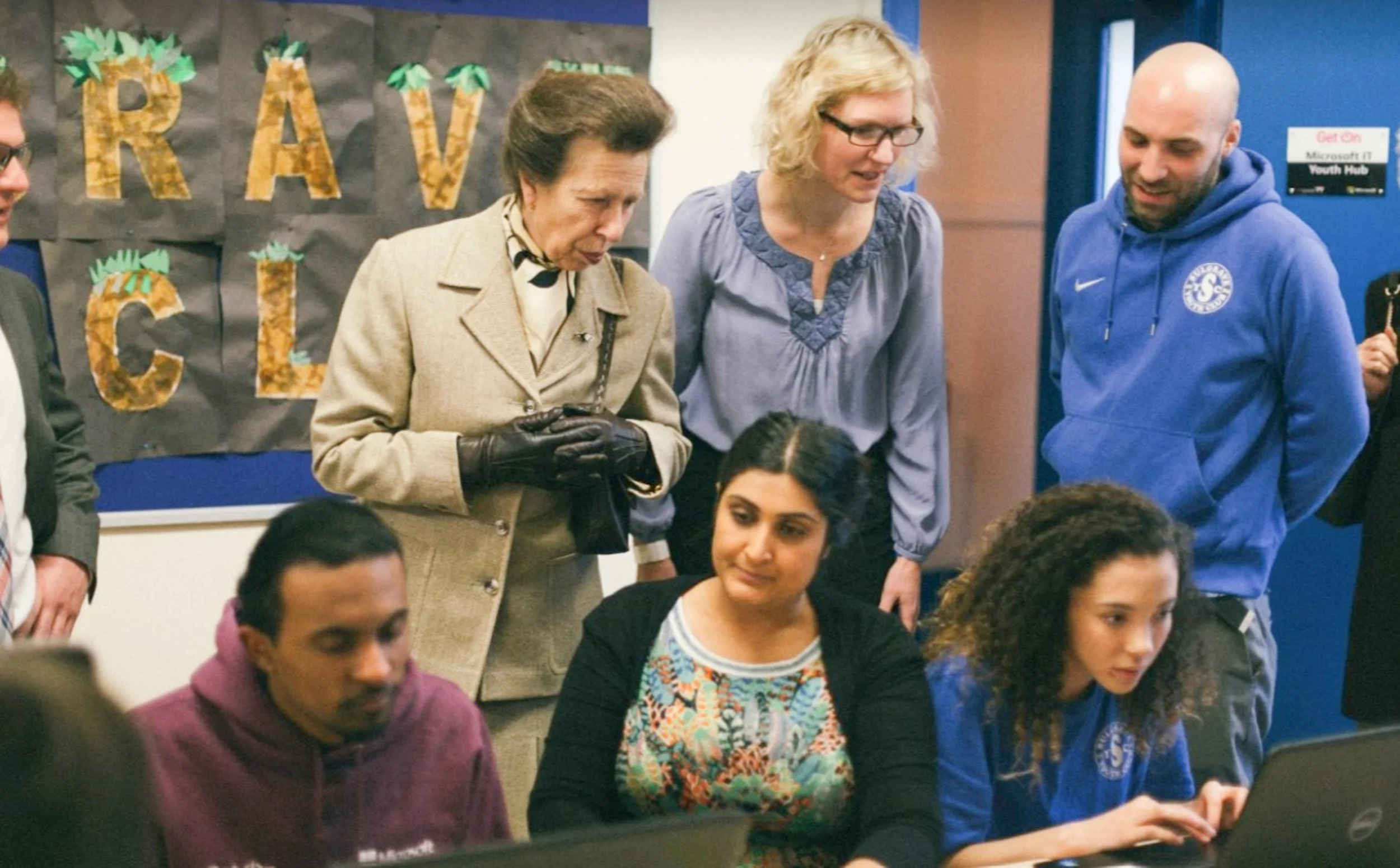 Princess Anne visited The Sulgrave Youth Club in 2015 to see the UK Youth funded Microsoft Hub project. 
Photographer: Runyararo Mapfumo