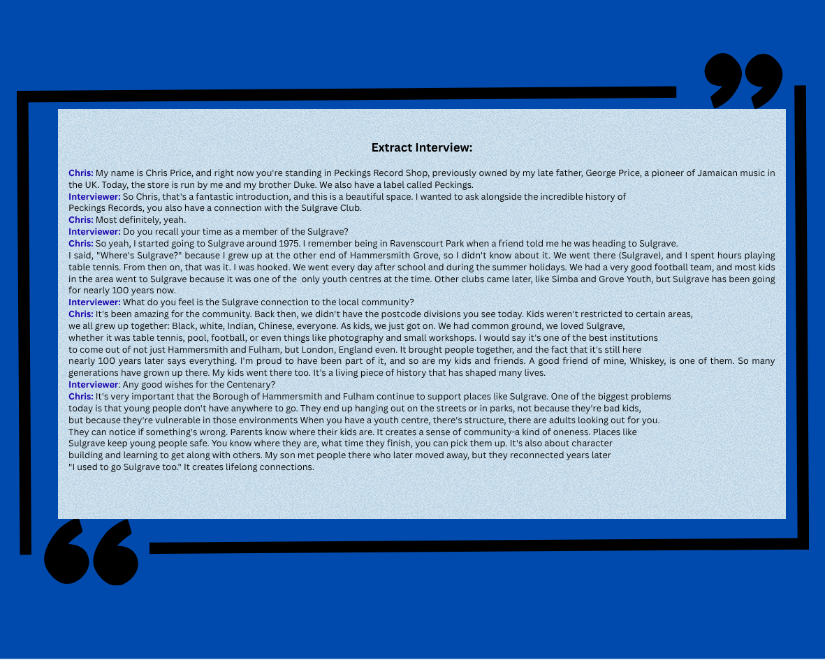 Extract Interview with Chris 