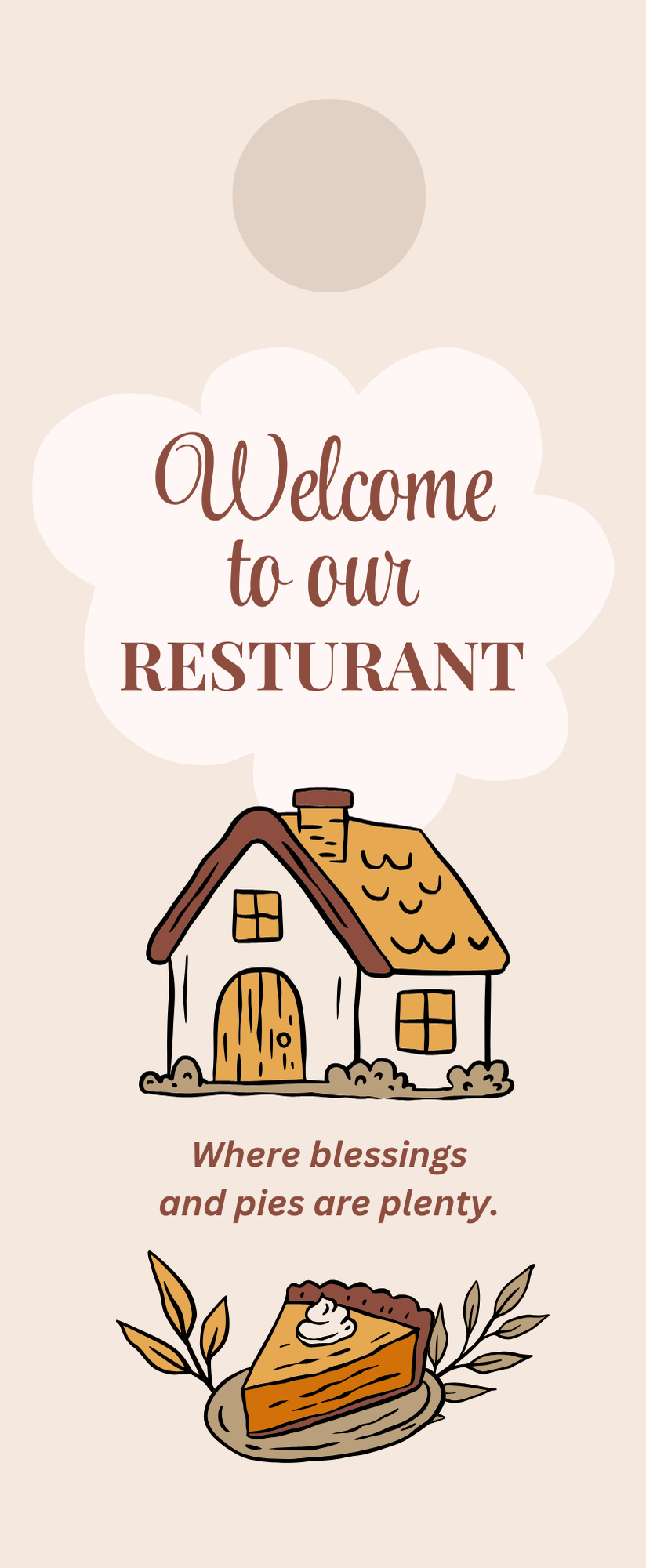 restaurant Door hanger design front