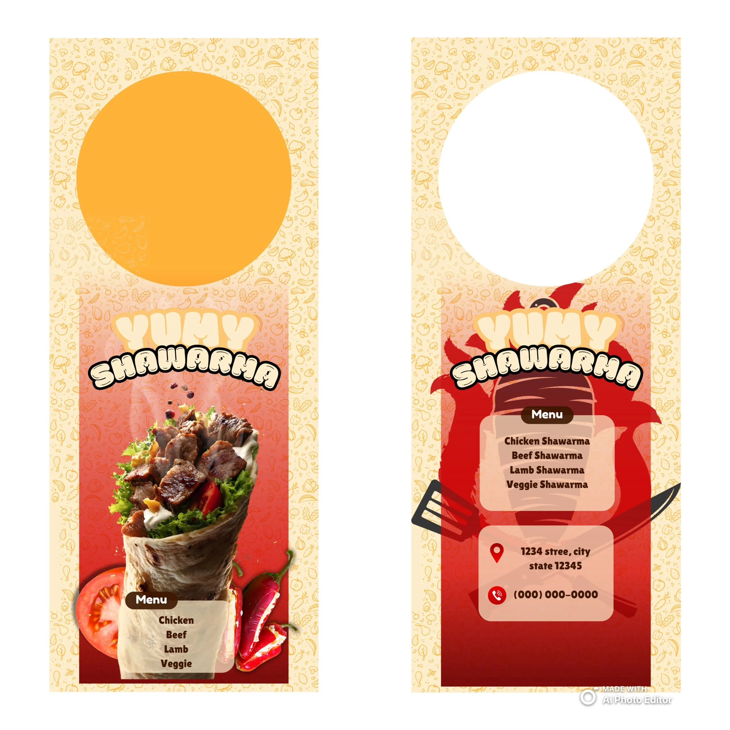 Door Hanger - Shawarma