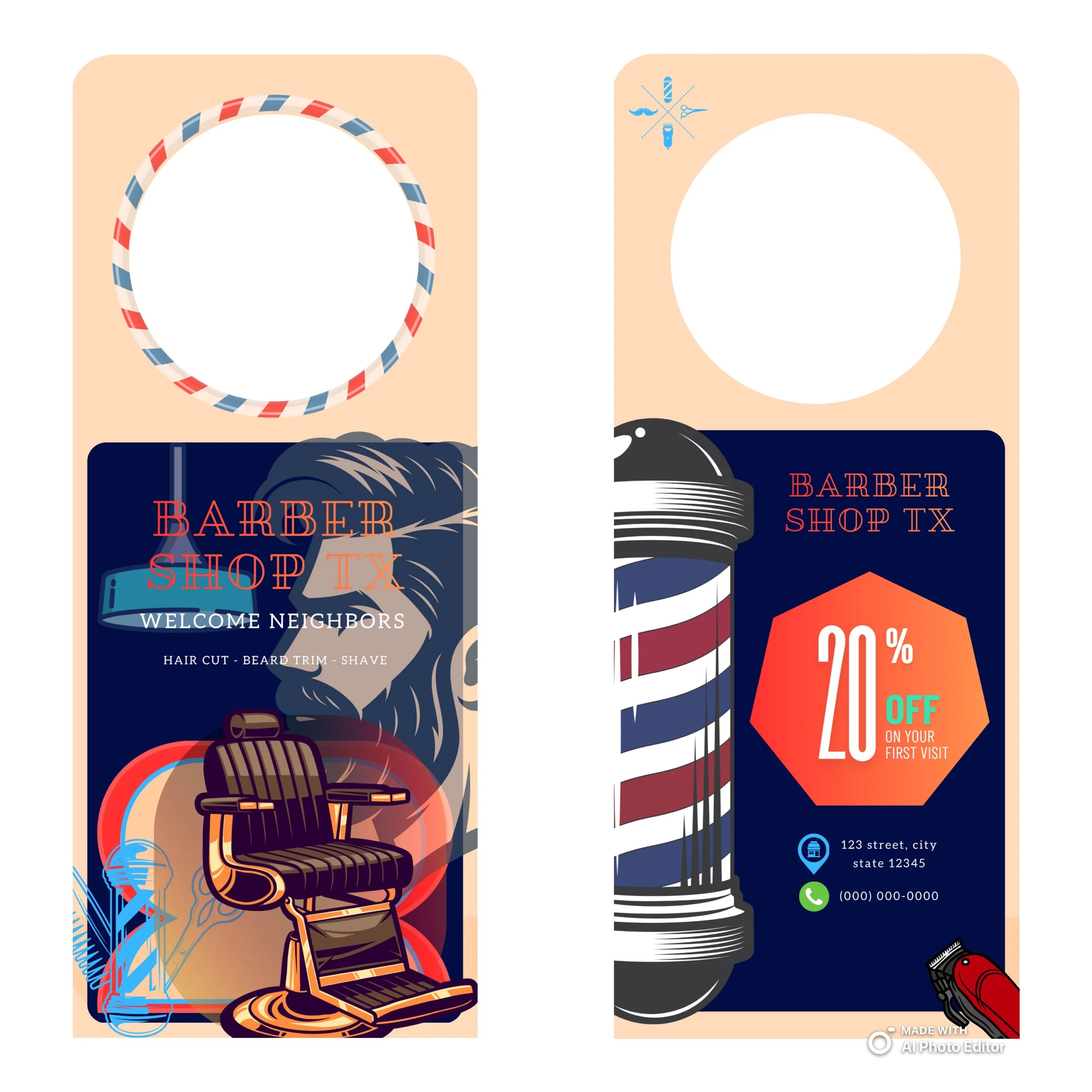 Door Hanger - Barber Shop