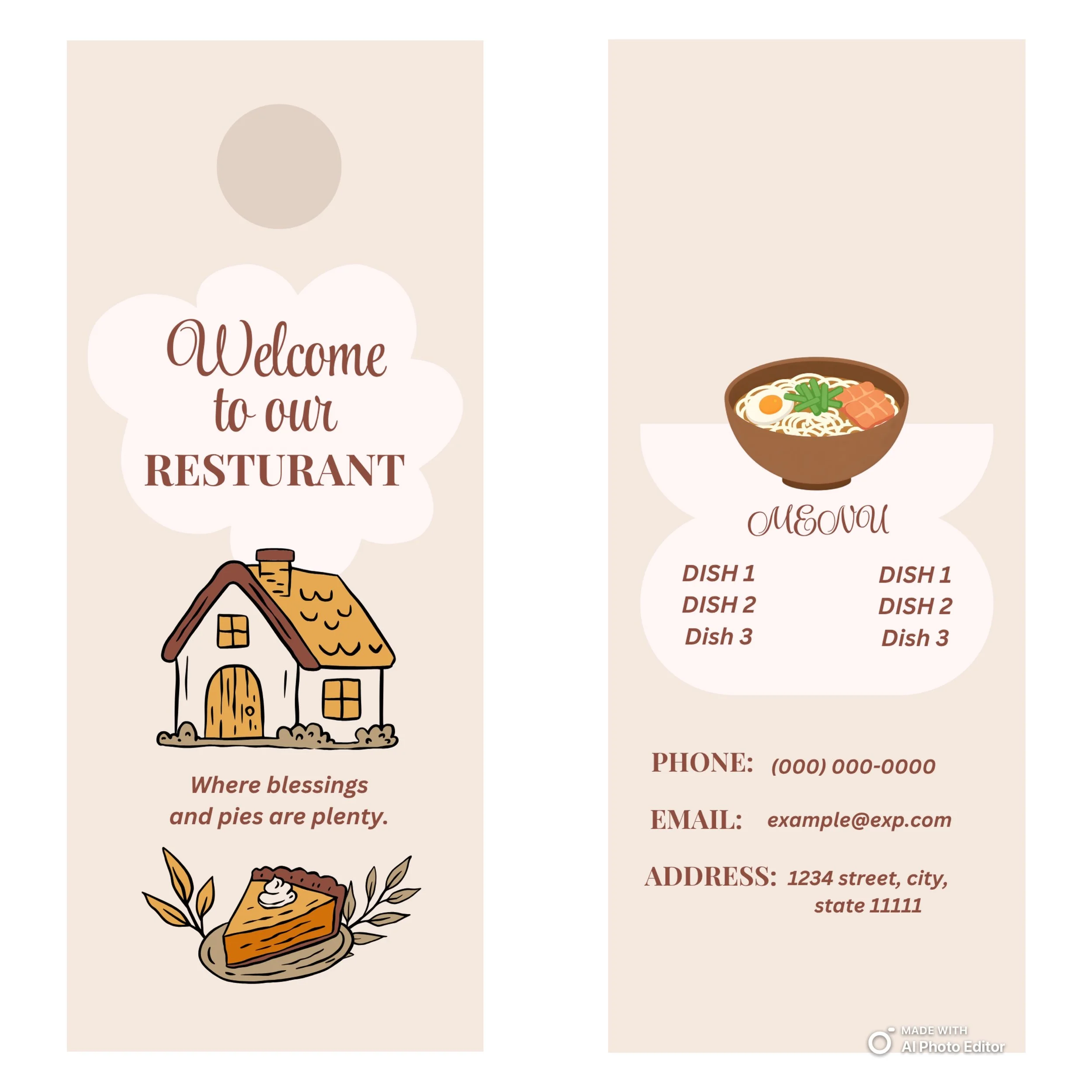 Door Hanger - Restaurants