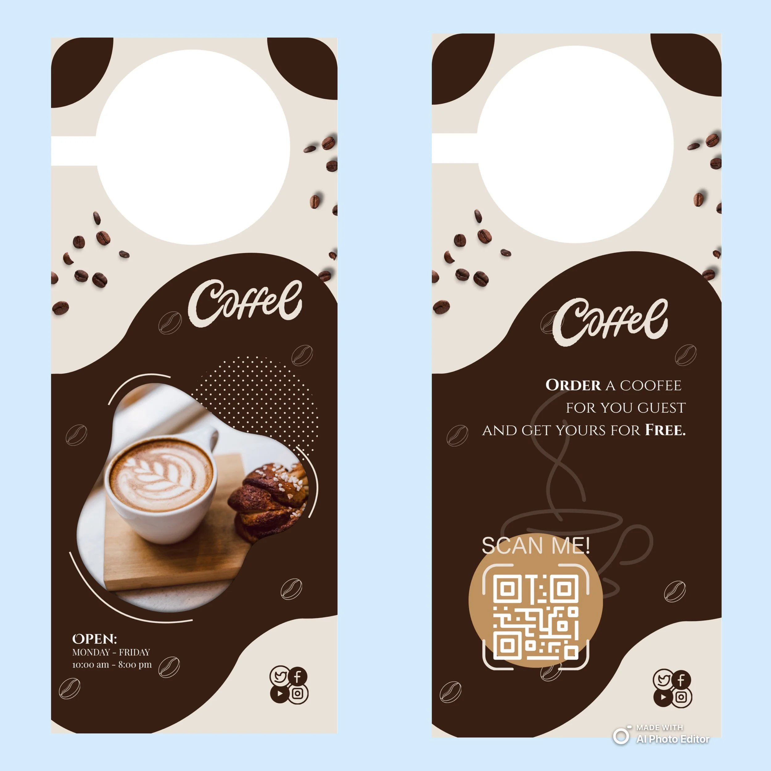 Door Hanger - Coffee Shop