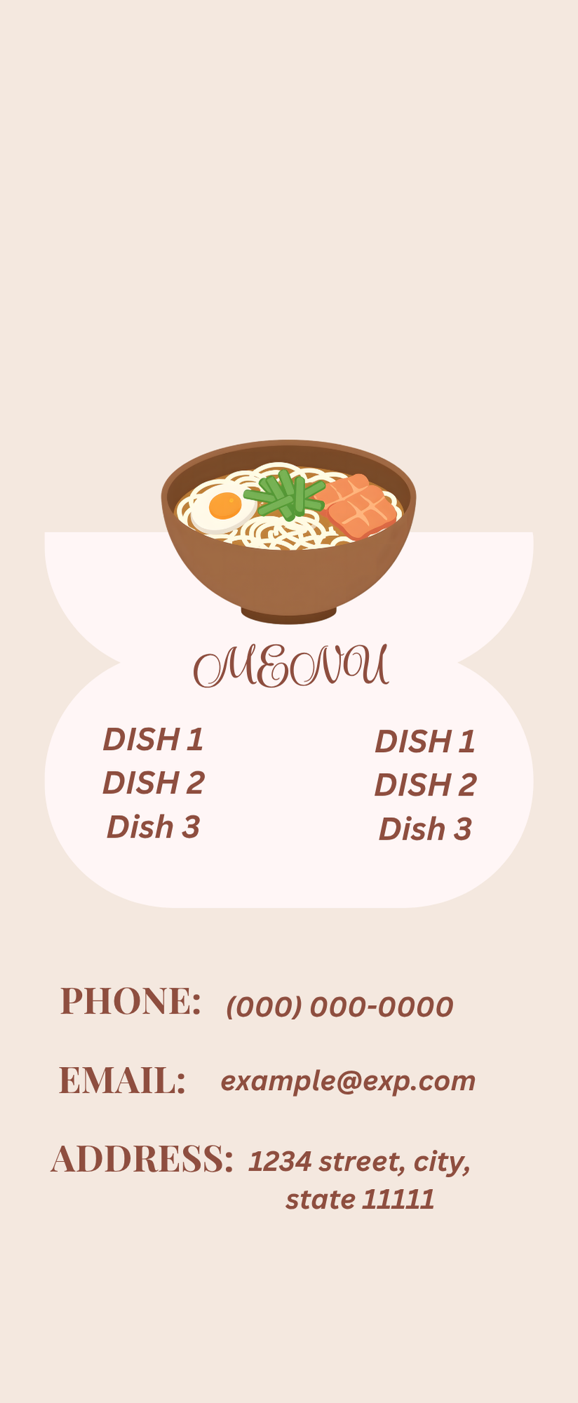 restaurant Door hanger design back