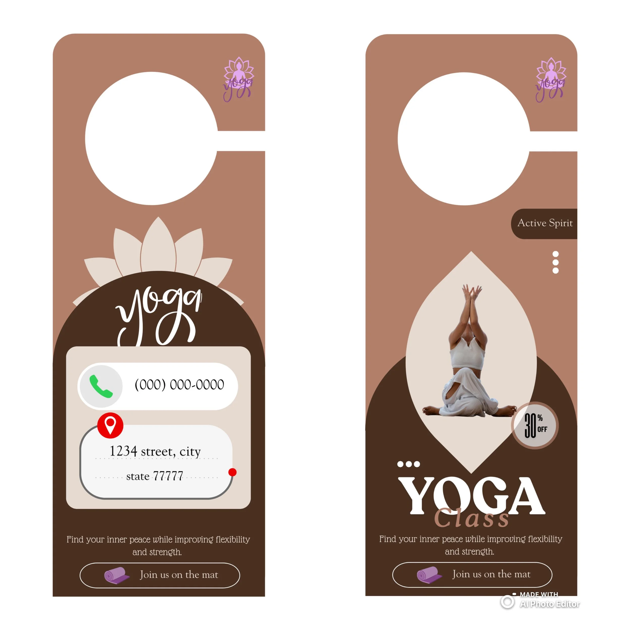 Door Hanger - yoga