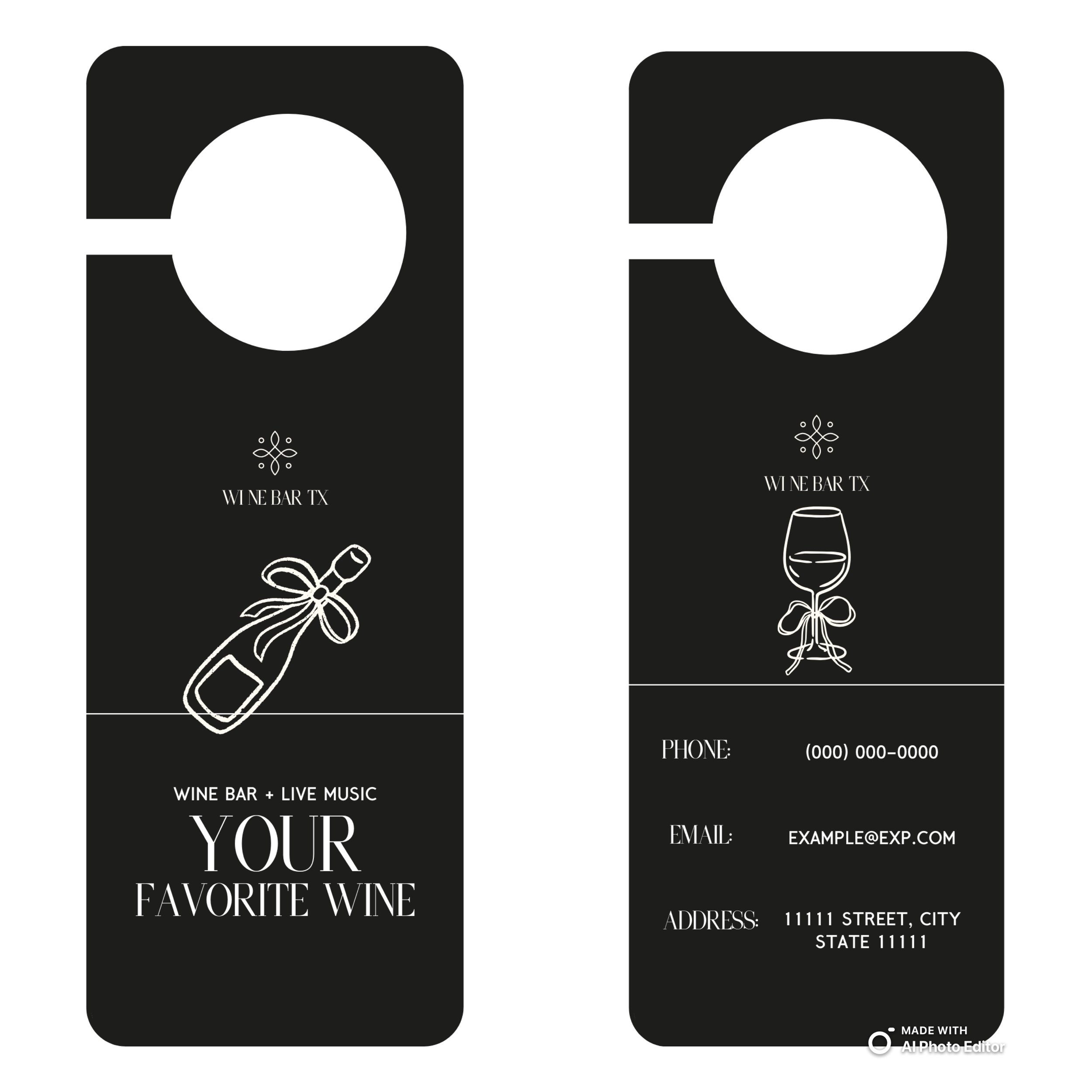 Door Hanger - Wine Bar