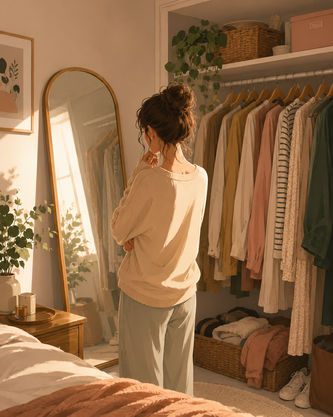 wardrobe mirror reflections and thoughts