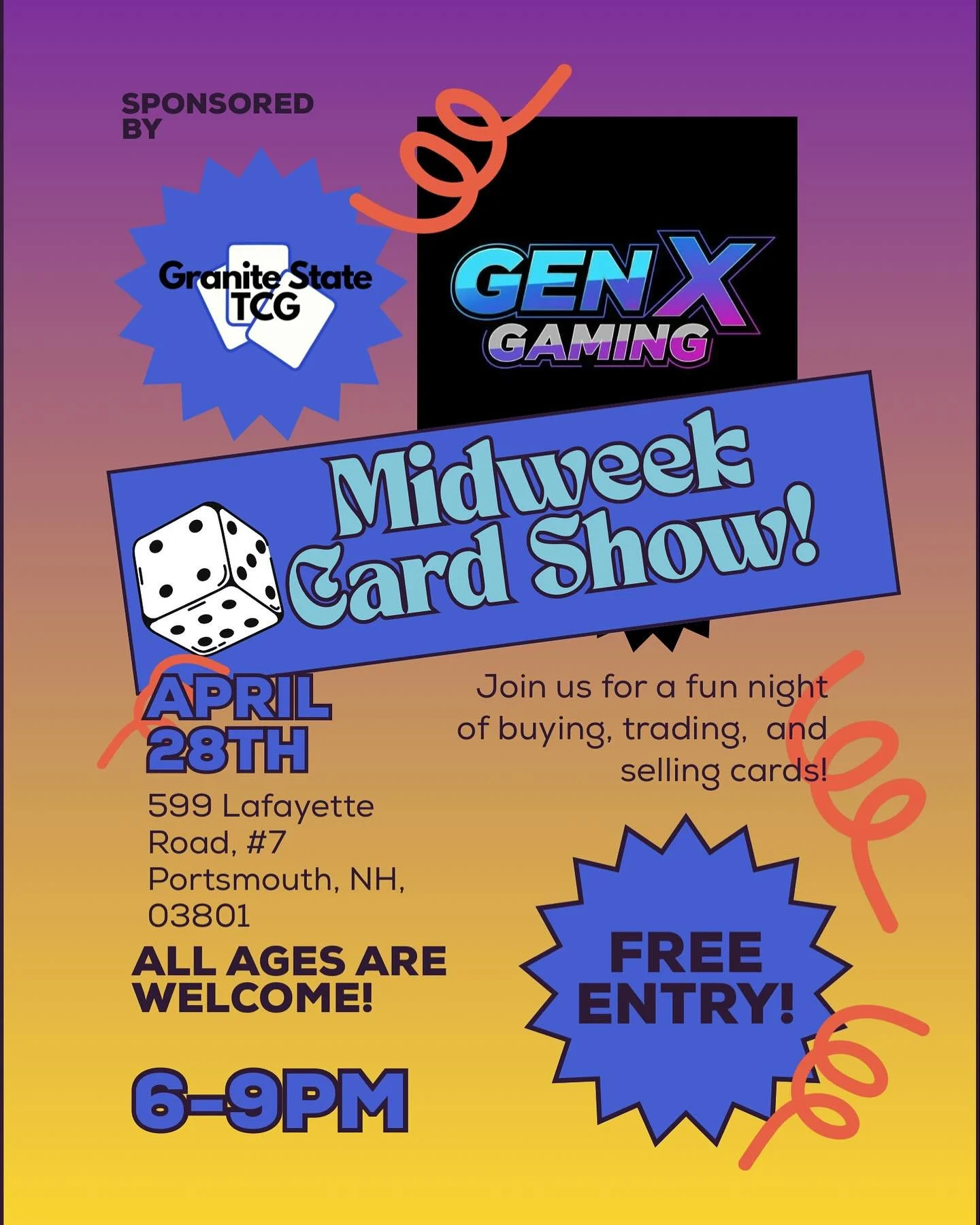 We&rsquo;re excited to host another midweek card show at Gen X Gaming! Come through from 6-9pm for an awesome night!