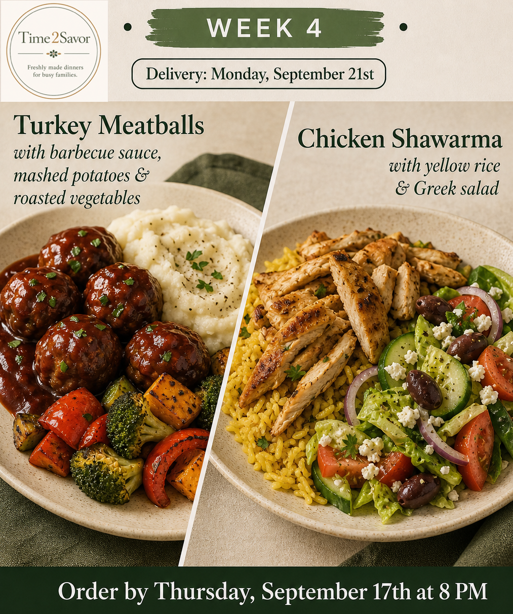Week 4 Dinner Pair — Sept. 21 Delivery