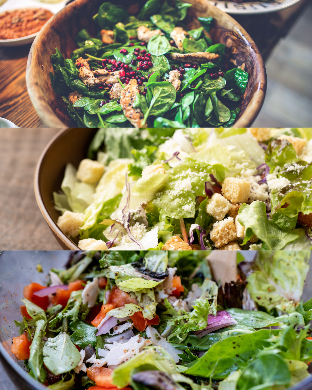 Signature Salads with homemade dressing