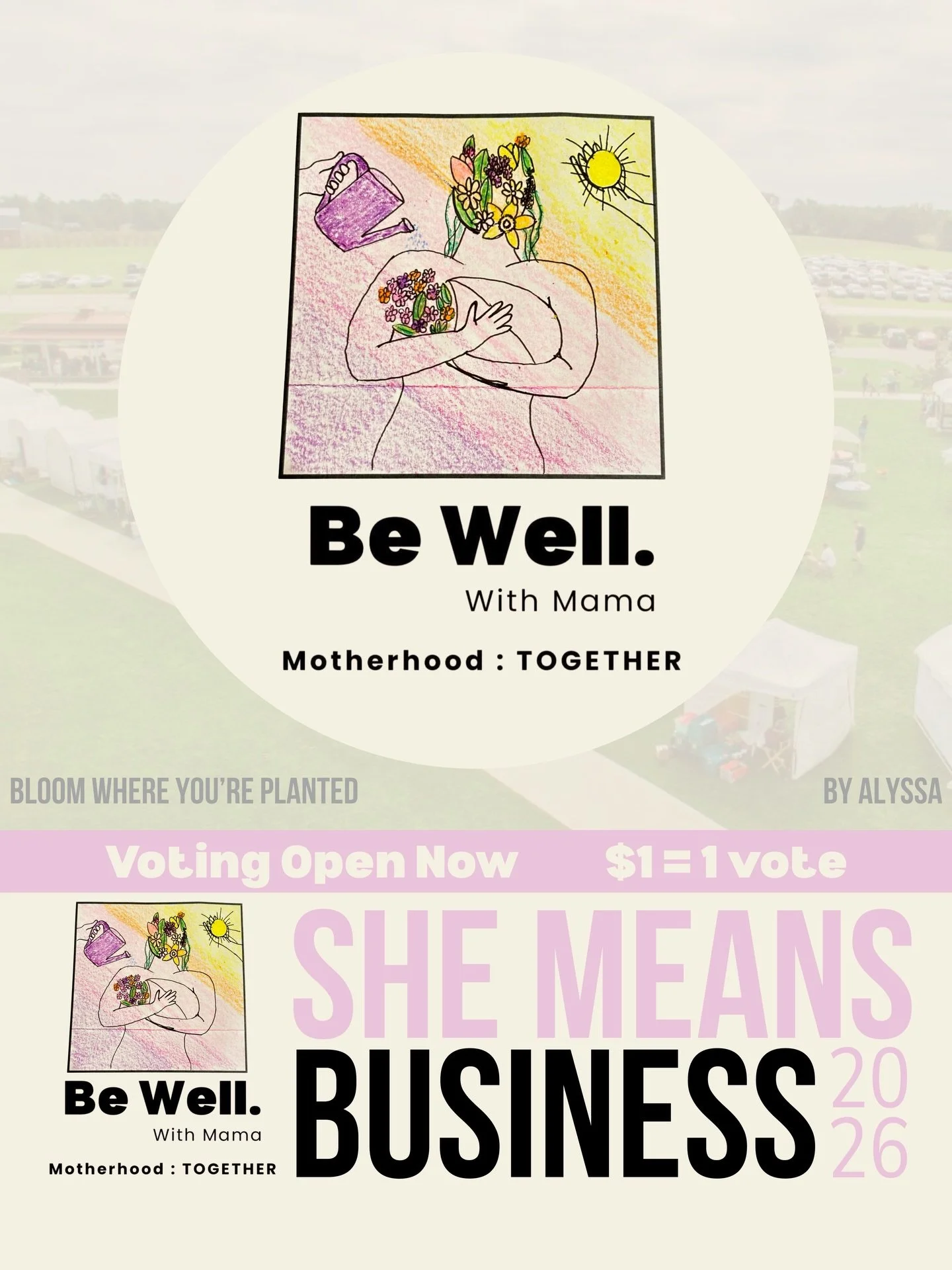 ⏰ LAST CALL! Submissions for the Drawn Together by Motherhood Art Contest close at 11:59 PM TONIGHT!

Only one piece will be chosen as the official logo for She Means Business&mdash;this is your moment ✨

See a piece you love? Head to our bio, click 