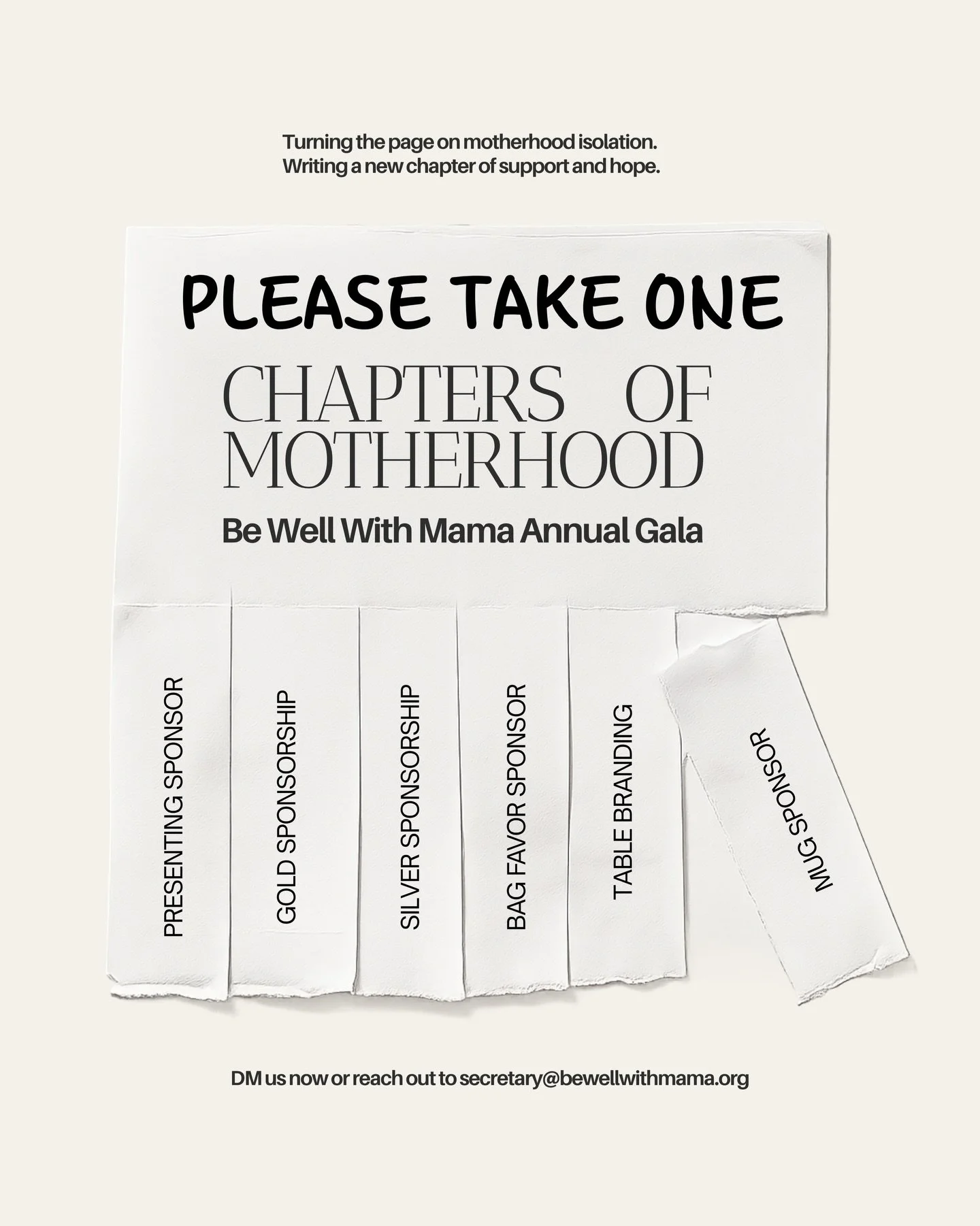 This event can&rsquo;t happen without YOU ✨
 Our Chapters of Motherhood Gala is our largest fundraiser of the year, and we&rsquo;re currently seeking sponsors to help make it all possible.

Tag a business (or yourself!) that believes in supporting mo