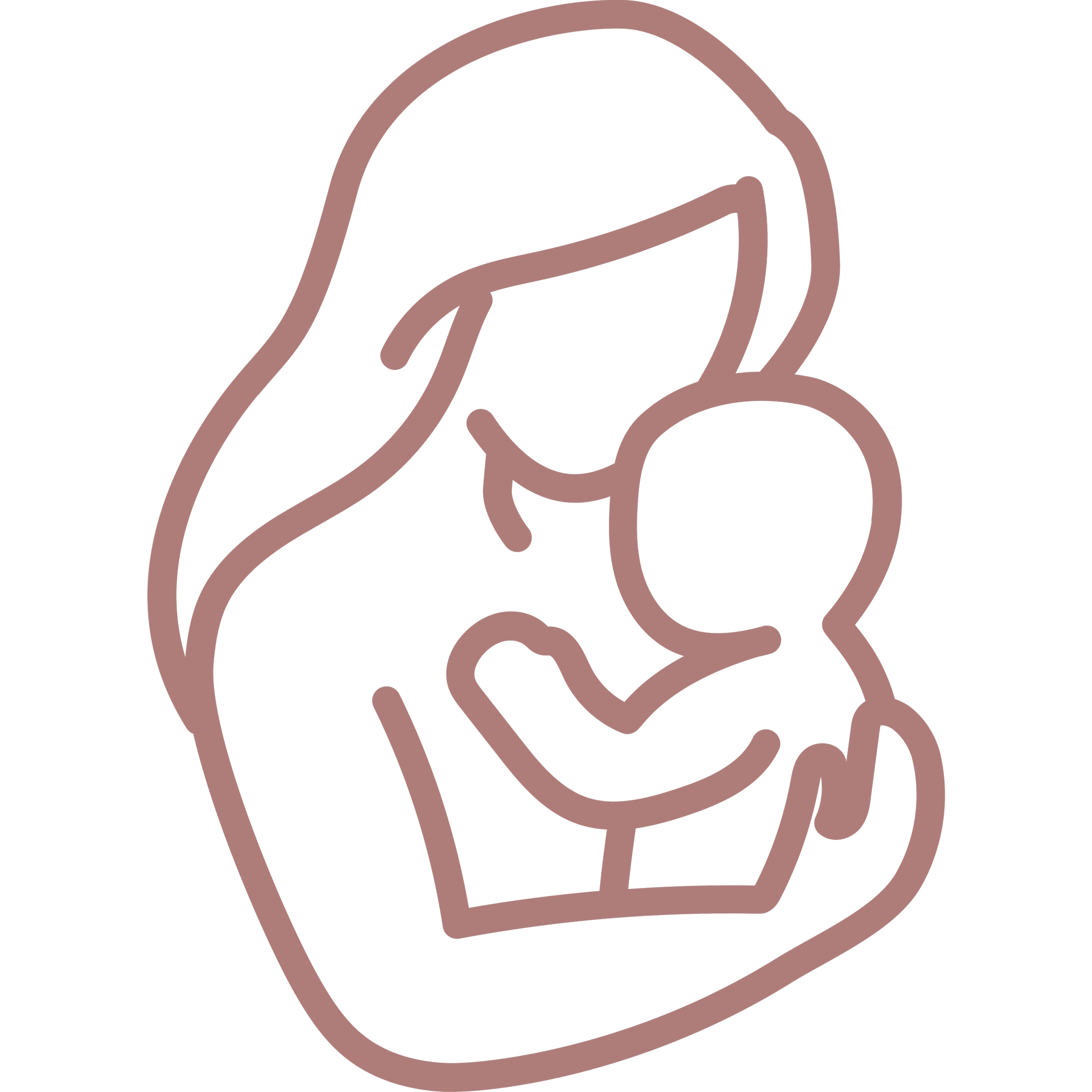 a mom cradling her baby icon
