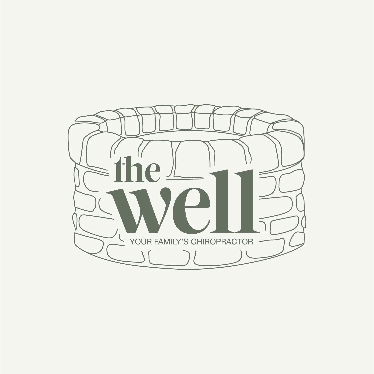 an image of a stone well and it reads, "the well your family's chiropractor."