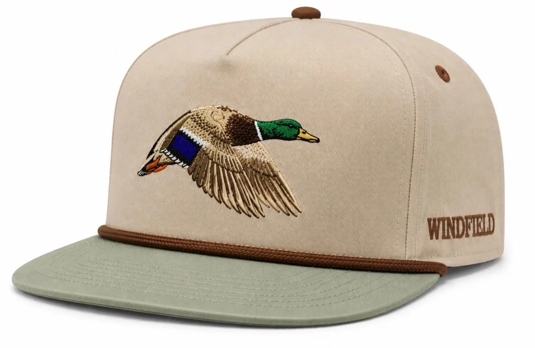 FLYING MALLARD TRUCKER HAT - IVORY / SAGE