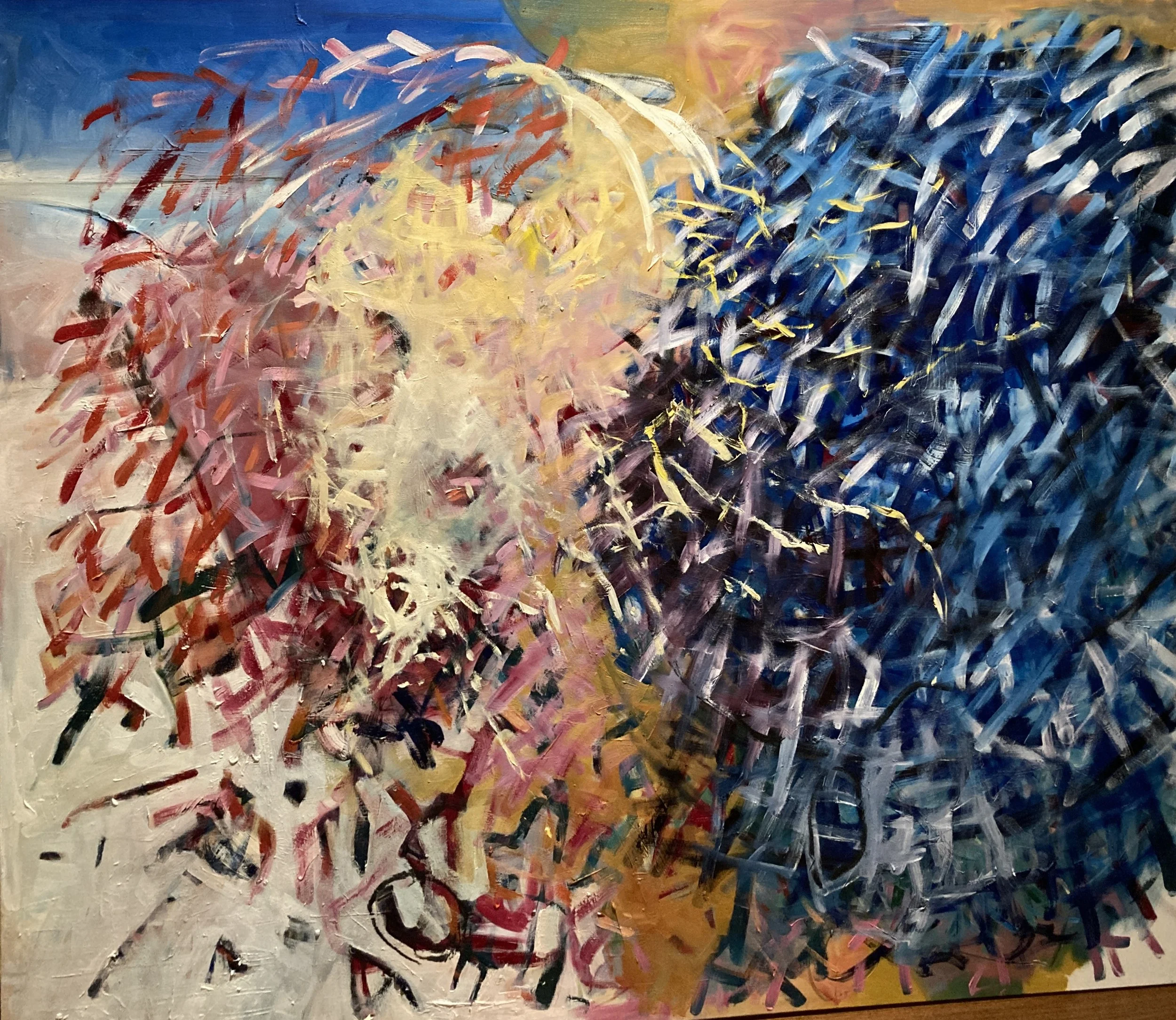 Skull, in the way of early Cecily Brown, 2026, Oil on canvas, 56 x 48