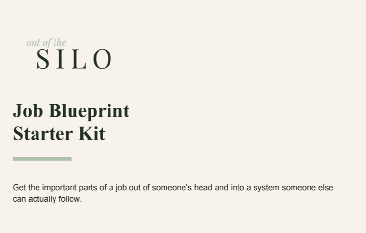 Job Blueprint Starter Kit