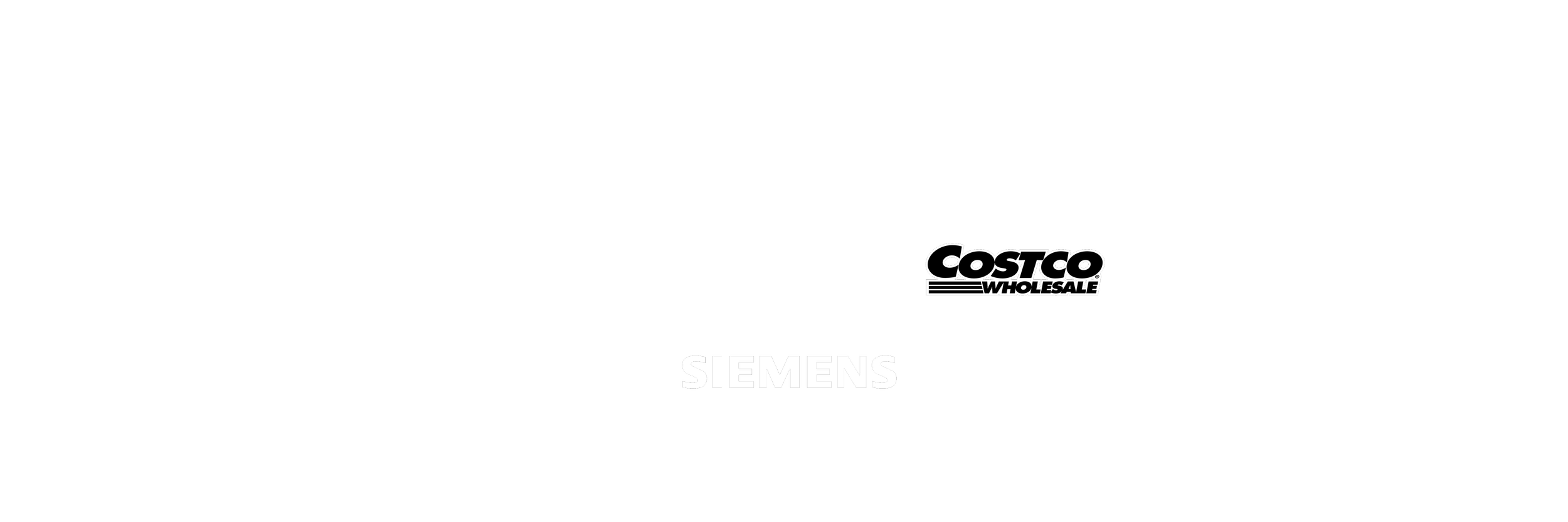 A collection of various company logos including Samsung, Woolworths, Harper Entertainment, Motorola, Apple, OneNZ, nod Learning, Costco Wholesale, JB Hi-Fi, Foodstuffs NZ, Sky, Siemens, Officeworks, and LG displayed in white on a black background.