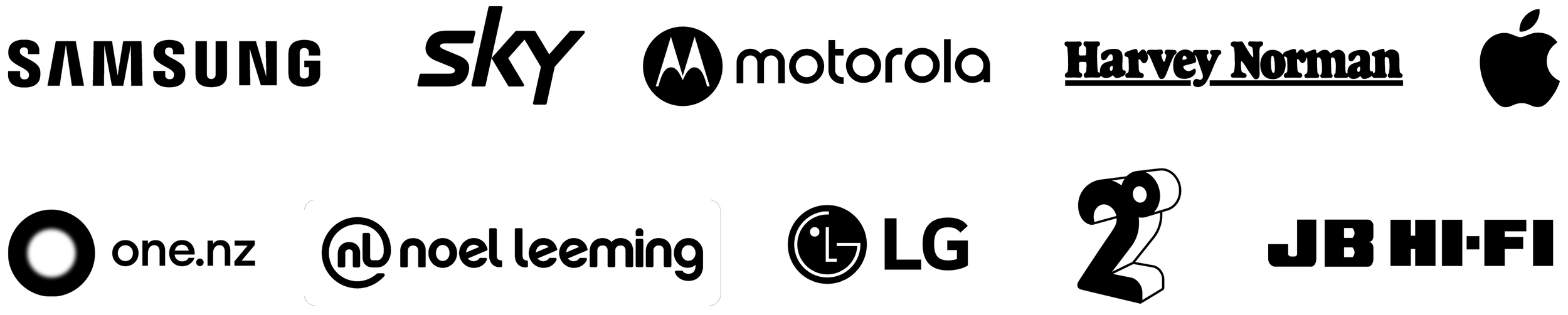 white background with black text on industries that we support