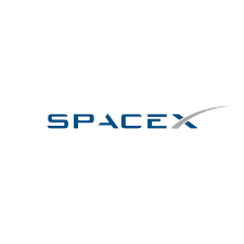 The SpaceX logo on a white background.