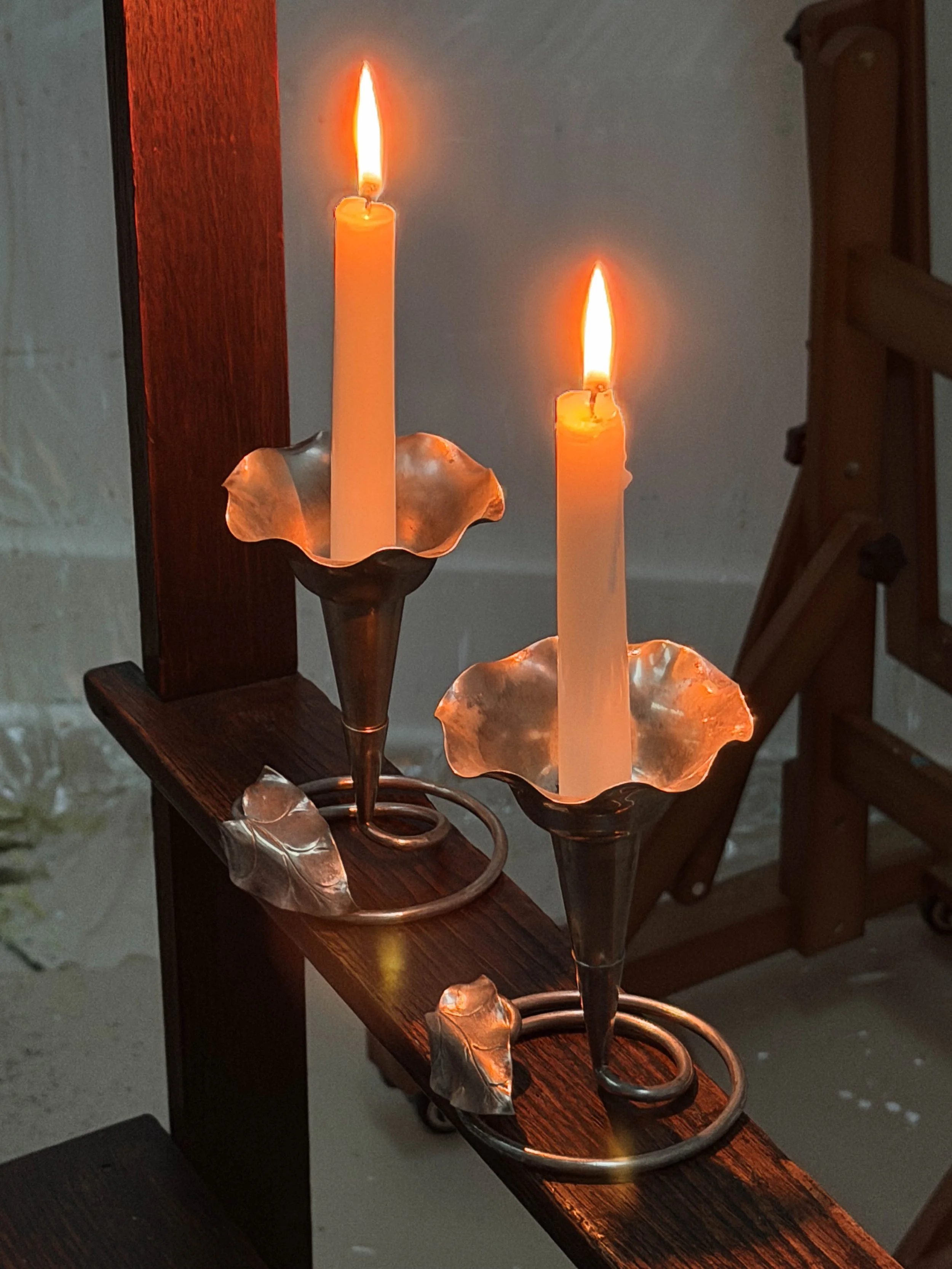 1930's Calla Lily Candle Holders