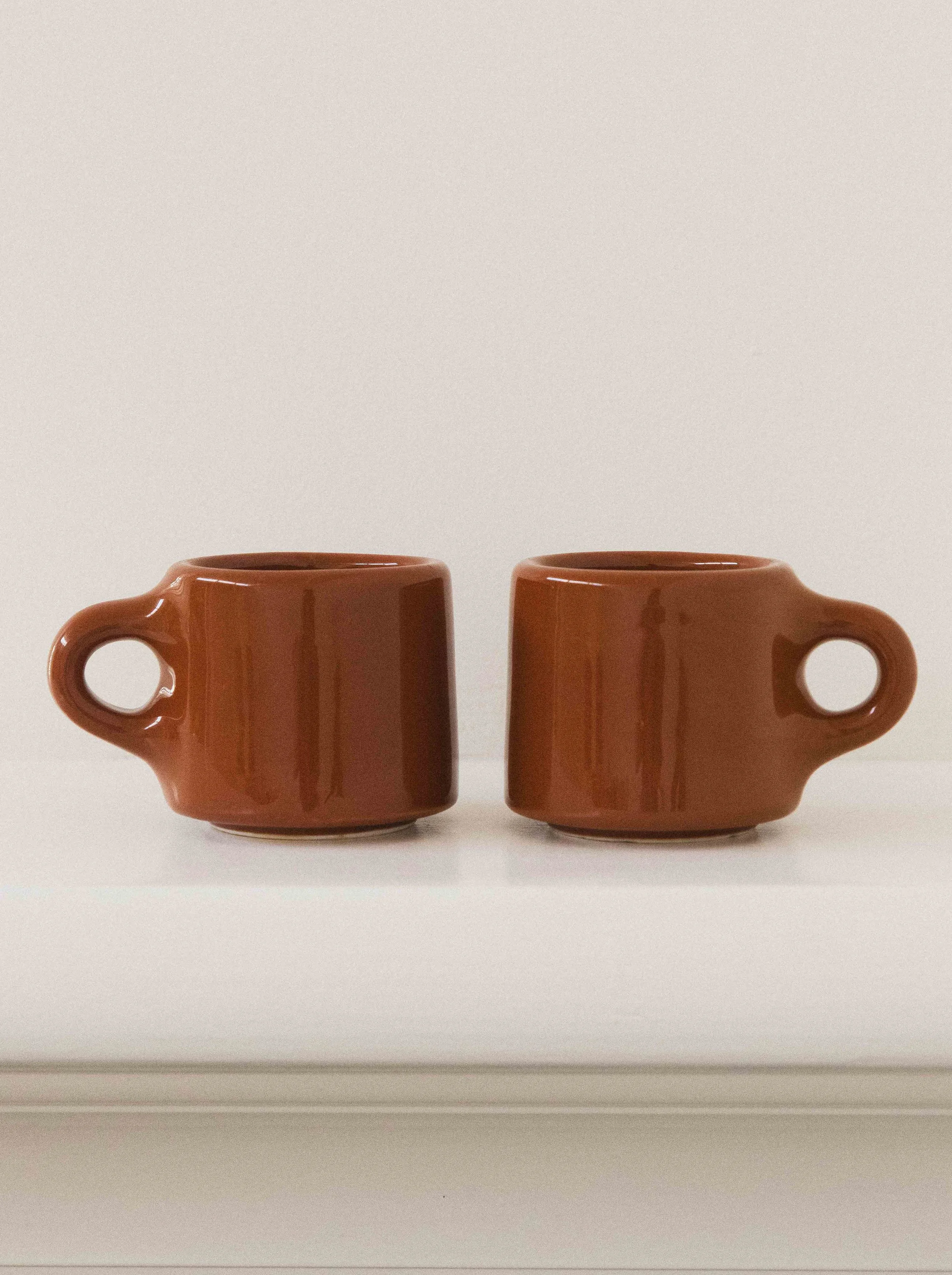 Stumpy Brown Mugs (Set of 2)