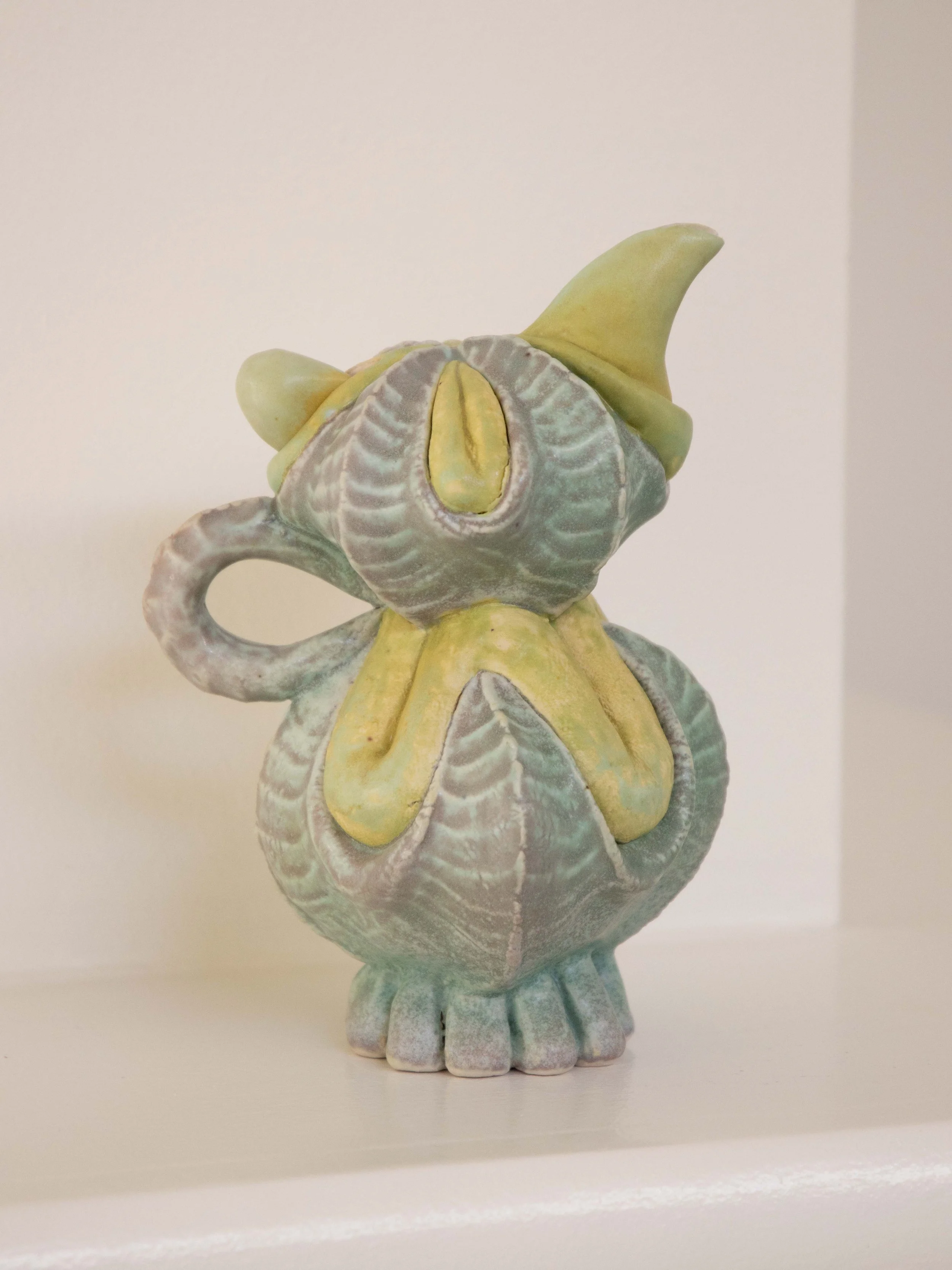 80s Abstract Ceramic Bird Pitcher