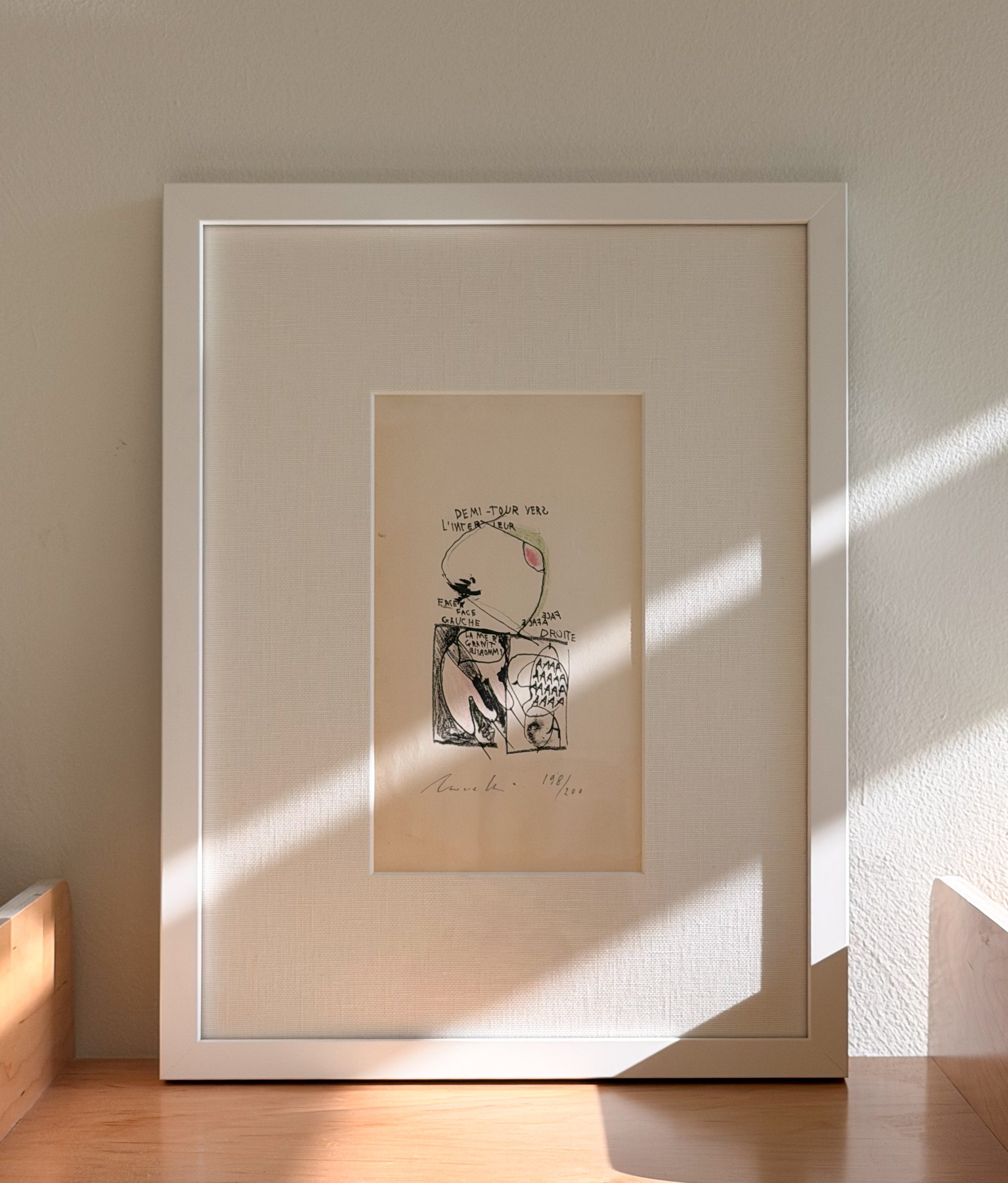 "U-Turns" by Gastone Novelli (Italian, 1925-1968), Lithograph Signed in Pencil