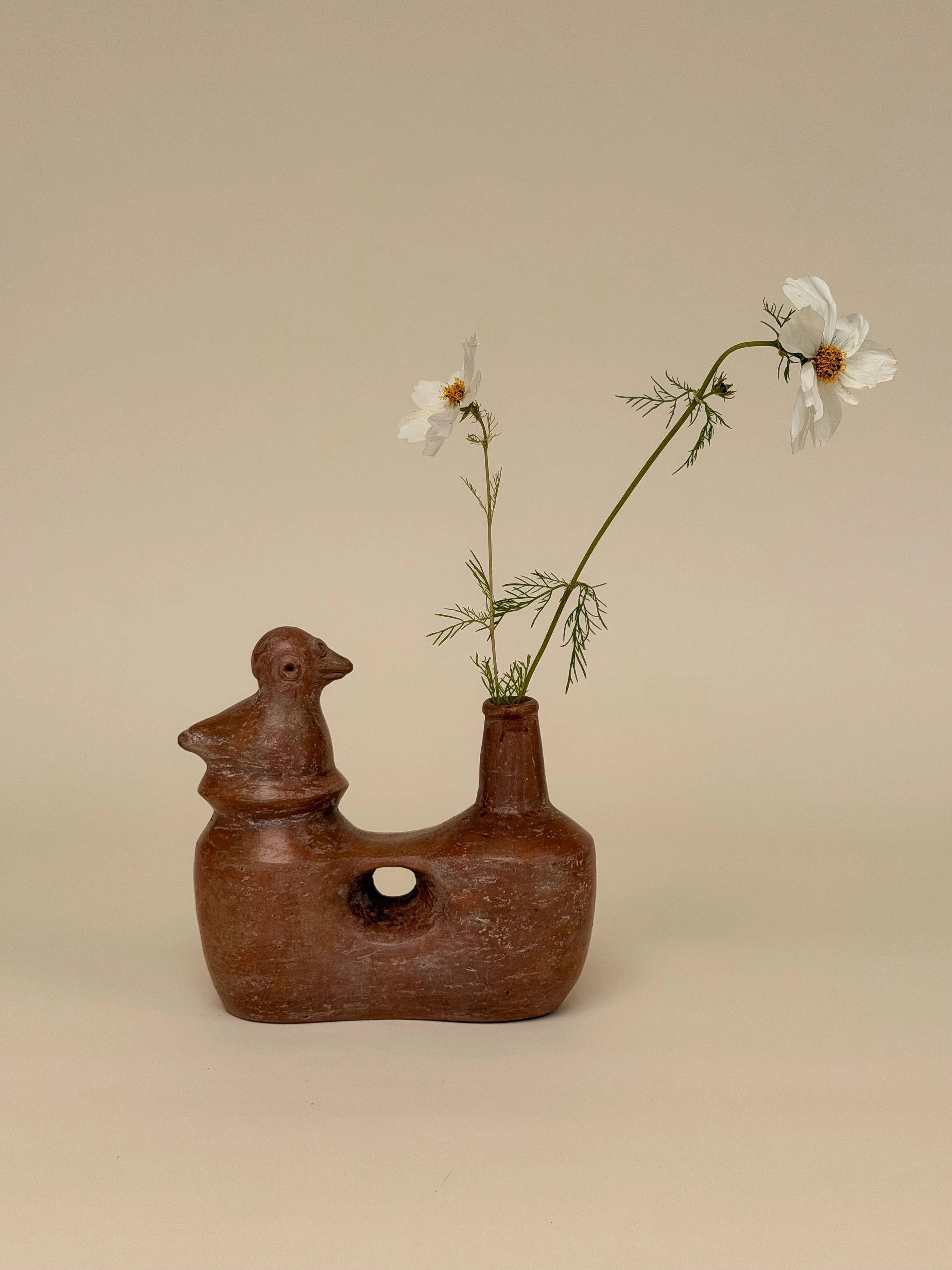 Folk Art Bird Vessel