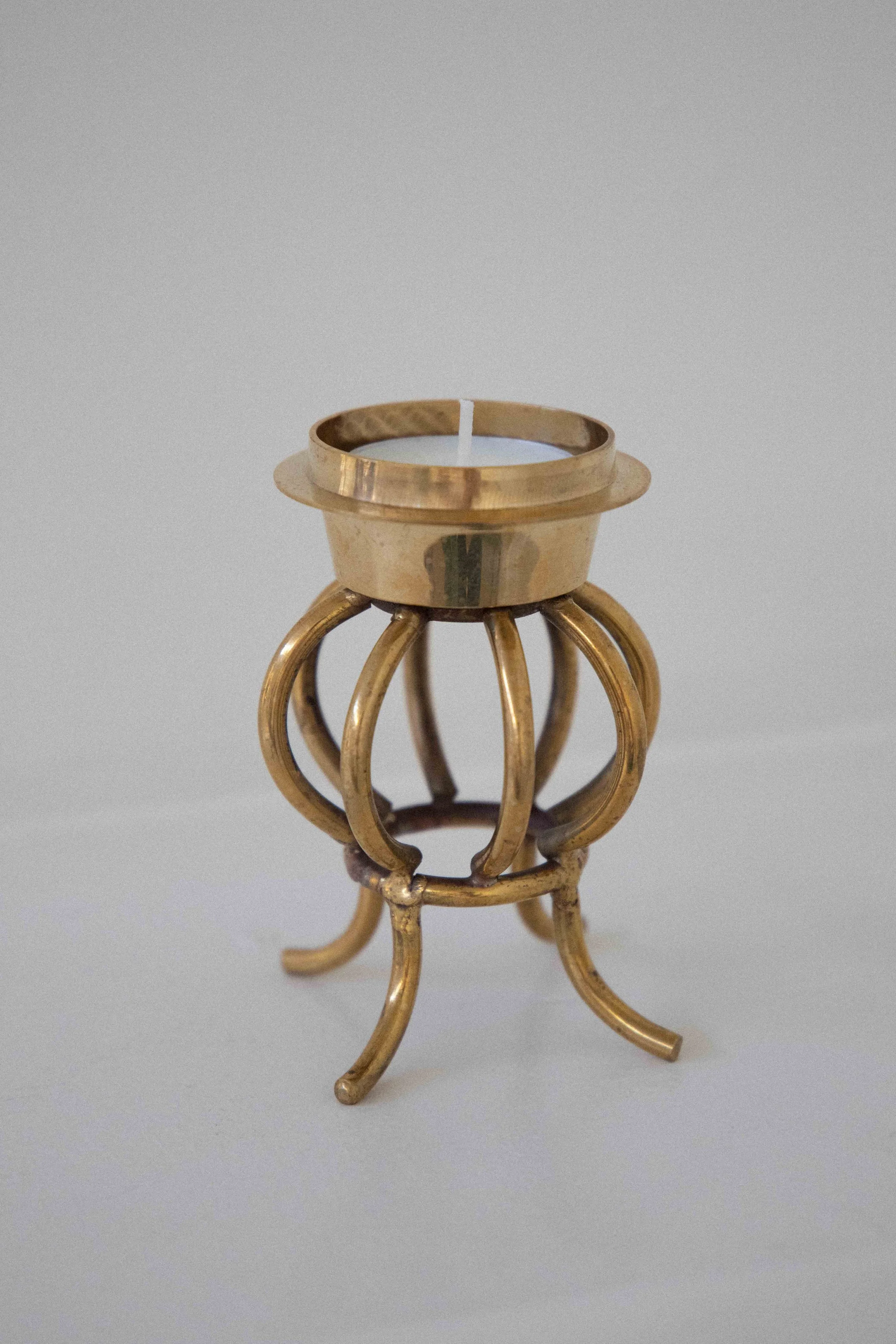 Brass Tea Light Candle Holder